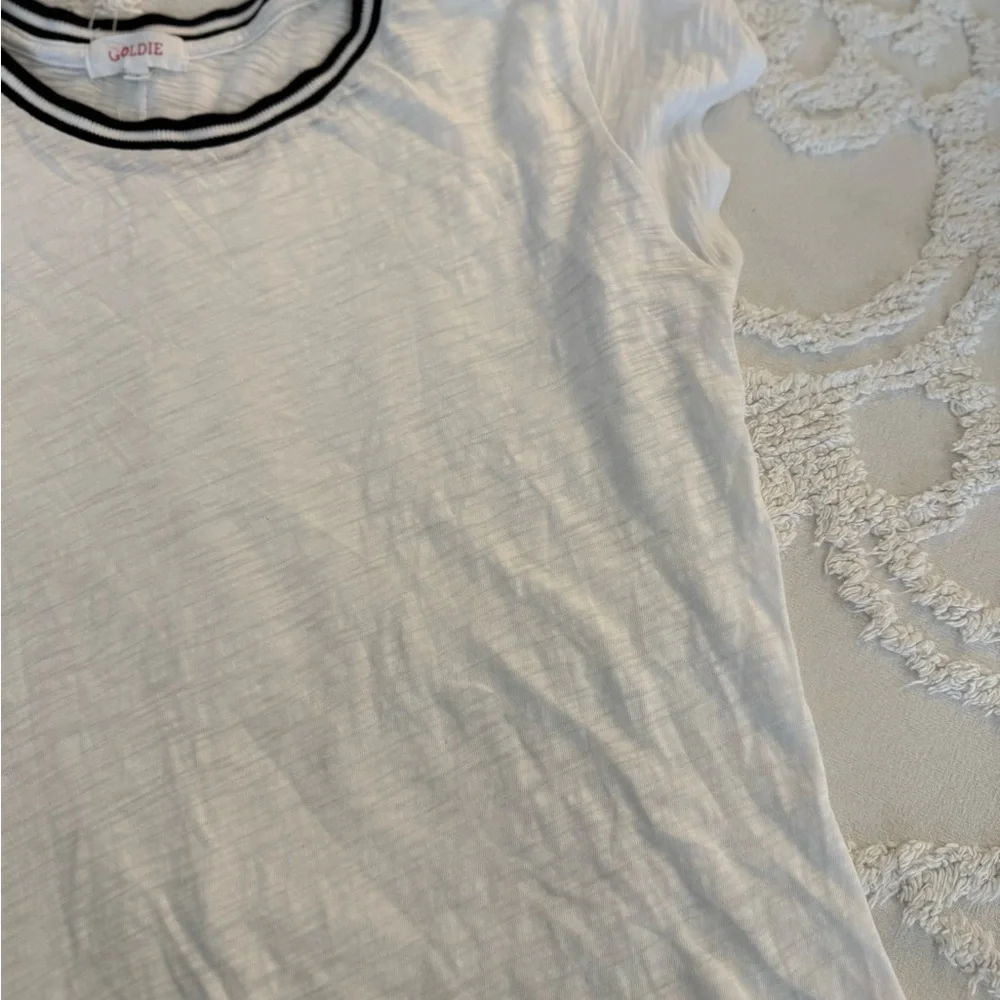 Goldie Classic White Tee with Black Trim - Picture 6 of 8